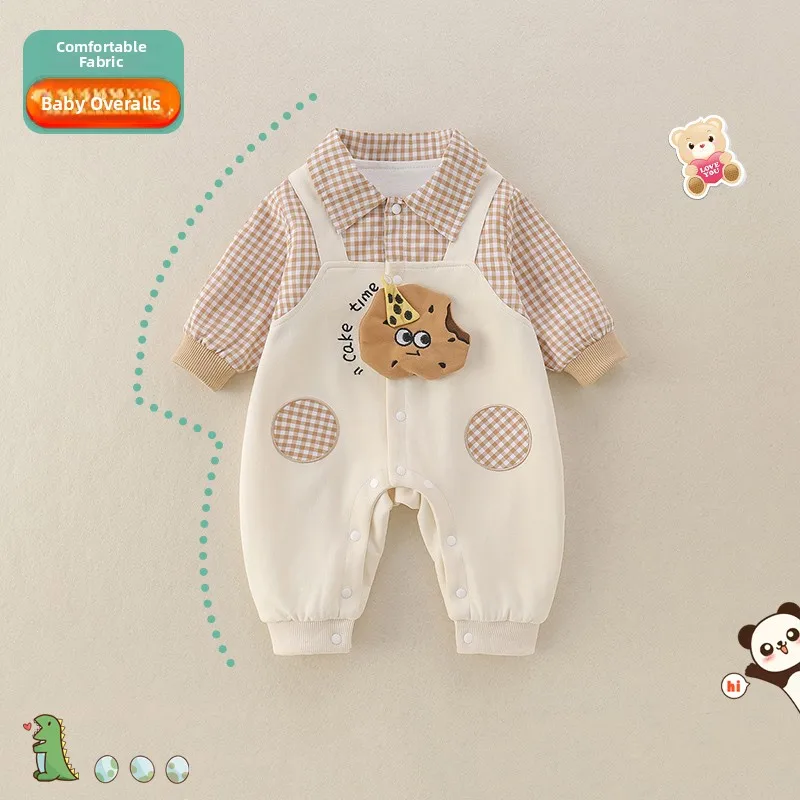 Autunno Outfit Baby Rer Ragazzi Plaid Lungo Sve Vestiti Vestito aderente Primavera Autunno Jaet Pantaloni lunghi a vita alta Alto contenuto