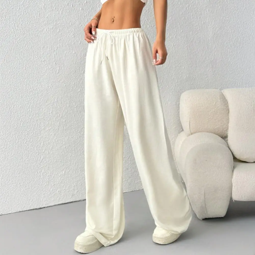 

Женские спортивные штаны с высокой талией, широкие штанины, с эластичным поясом, мягкие, дышащие, для бега и тренировок