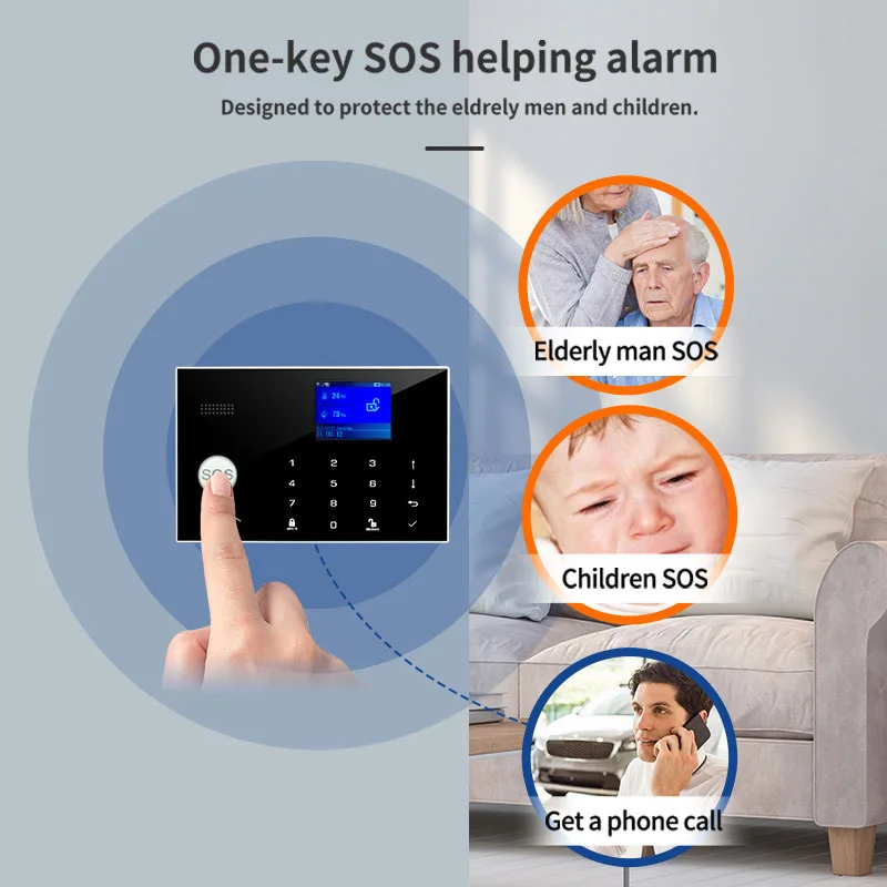 EARYKONG G50 Alarm System for Home Burglar Security 433MHz WiFi GSM Alarm Wireless Tuya Smart House App Control