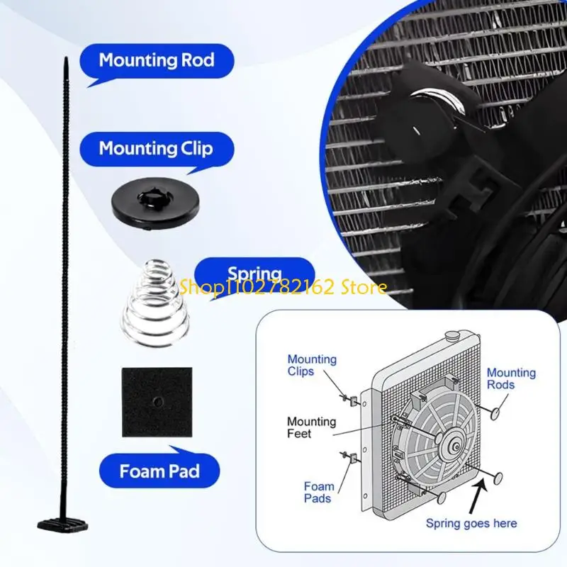 

547B Radiator Fan Mount Zip Ties Clips Electric Transmission Coolers Mount Tie Strap