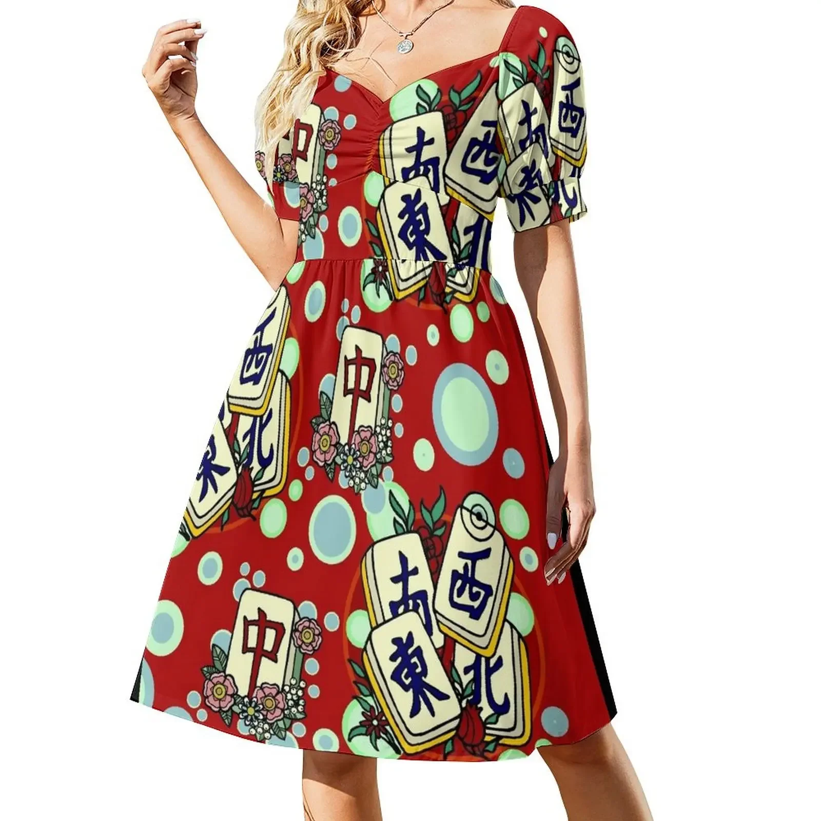 

mah jongg pattern Sleeveless Dress dress women summer summer dresses Dress