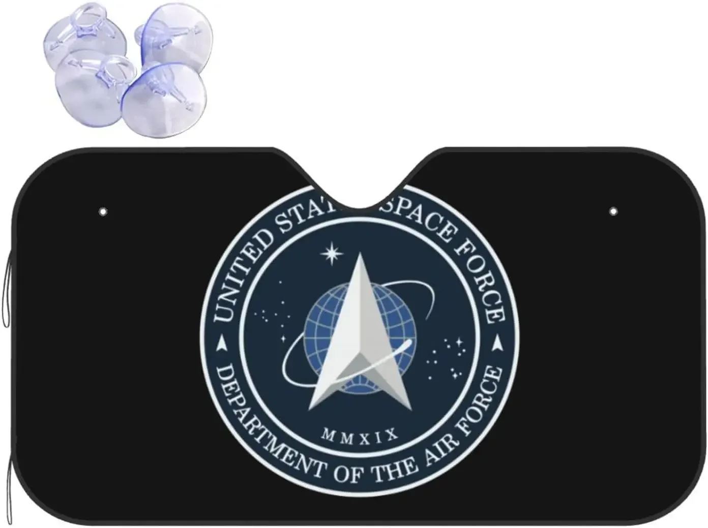 United States Space Command Car Sun Shade Front Window Sunshade for Most Sedans SUV Blocks Max Uv Rays Keep Your Vehicle Cool