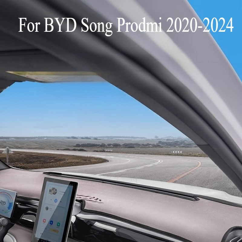 For BYD Song Prodmi 2020-2024 Special Instrument Panel Dark Pad Smart Driving Version Flip Fur Center Console Pad Car Supplies