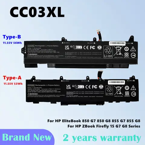 CC03XL Battery For HP EliteBook 830 835 840 845 850 855 G7 G8 ZBook Firefly 14 15 G7/G8 Series HSTNN-IB9F HSTNN-UB8W HSTNN-LB8Q