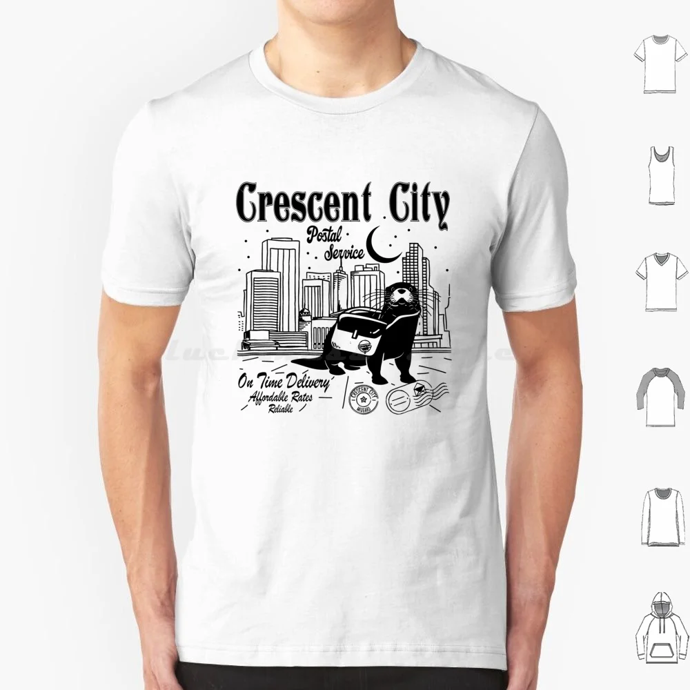 Crescent City Postal Service House Of Earth And Blood Otter Sarah J Maas T Shirt Big Size 100% Cotton Earth And Blood Crescent