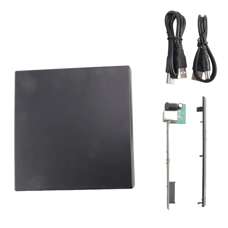 AA05 Custodia per DVD esterna da 12,7 mm Custodia per DVD/CD-ROM esterna USB 2.0 per laptop PC desktop Unità disco ottico SATA a SATA