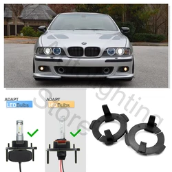 2Pcs H7 LED HID Headlight Bulb Retainer Holder Xenon Headlamp Socket Adapter for BMW 5 Series E39 LCI 520i 523i M5 2001-2003