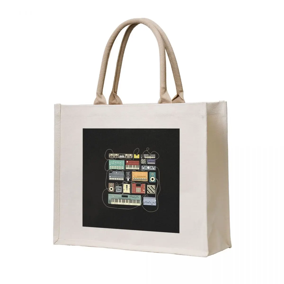 

Electronic musician Synthesizer and Drum Machine Dj Tote Bag hand bag tote bag screen cute pouch personalized tote