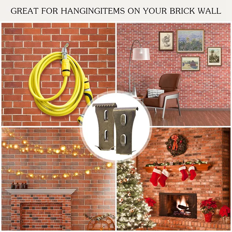 12Pcs Brick Clips Brick Hook Clips Brick Clips For Hanging Outdoors Brick Clips Or Brick Hangers For Outdoor Hanging Wreaths