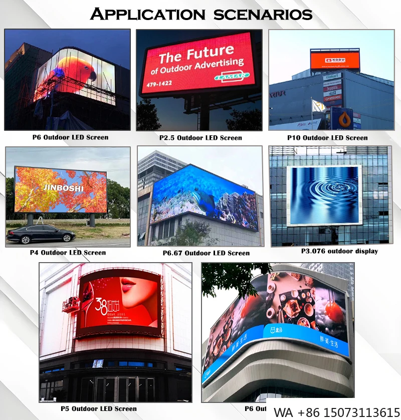 شاشة LED ثابتة P10 خارجية - لافتات واجهة كاملة الألوان للمراكز والمطارات والإيجار #6