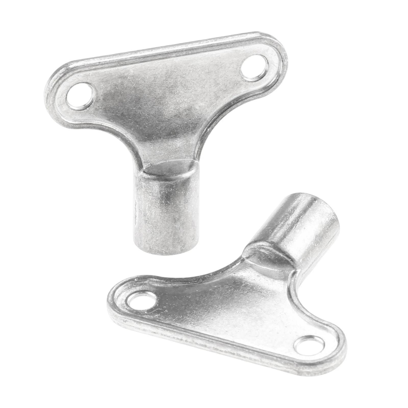 2PCS 35*30mm Exhaust Valve Key Silver Zinc Alloy For Standard Heating Valve Water Faucet Heater Radiator Switch Tool Accessories