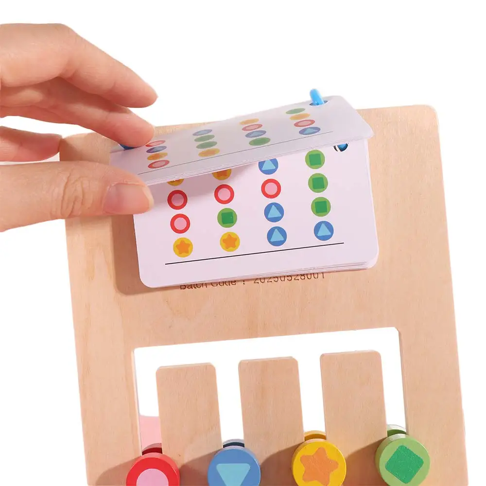 

4-color Colors Matching Game Montessori Wooden Thinking Develop Double Sided Fine Motor Skill Colors Cognitive Puzzles