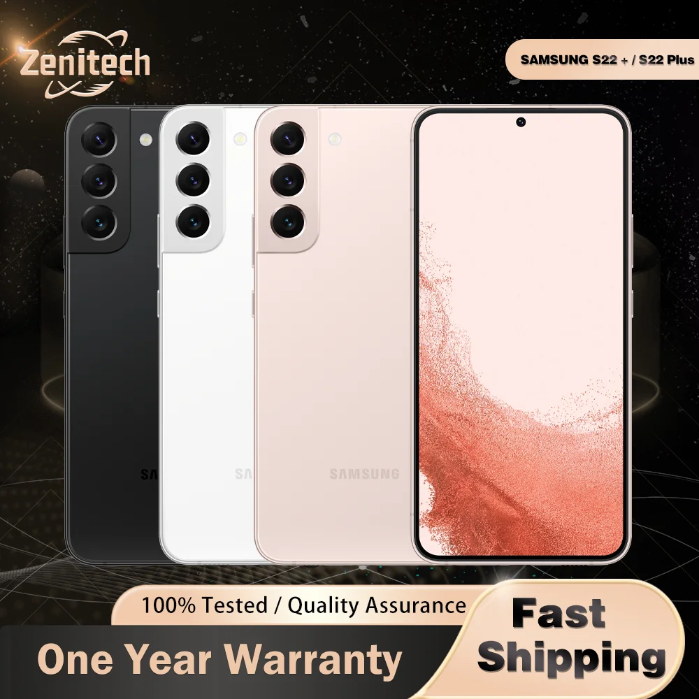 Samsung Galaxy S22 + S22 Plus 5G 6,6 "AMOLED 8GB RAM 128/256GB ROM Snapdragon Chipset NFC Octa Core Original S22 plus teléfono móvil