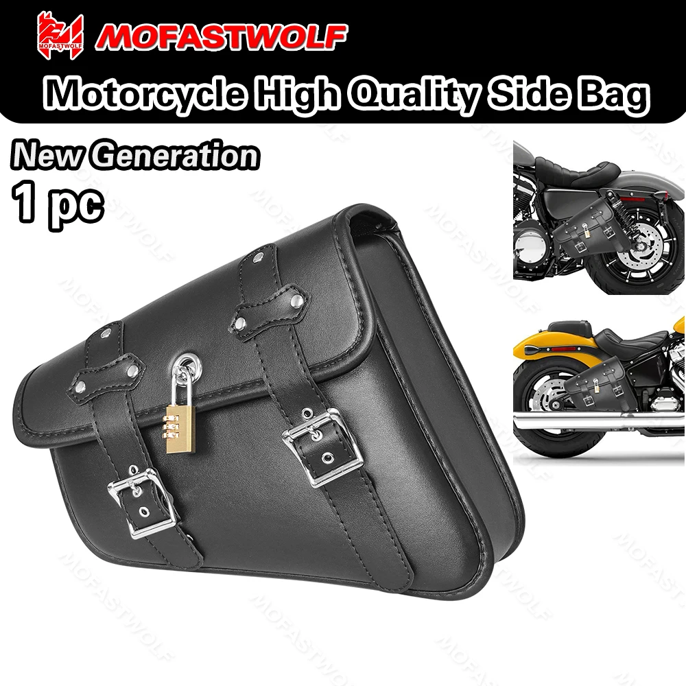 

Motorcycle For Harley Cruising Prince Luxury Buckle Storage Tool Pouch Saddle Bag Luggage Bags Side hanging bag