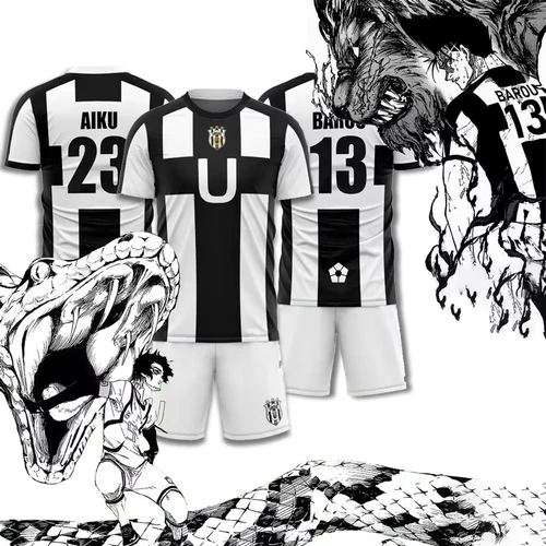 Verano VL Replika Anime Uber Blue Lock 3d trajes de hombre Cosplay camiseta de fútbol Futsal gráfico camiseta de secado rápido pantalones cortos conjunto de 2 piezas