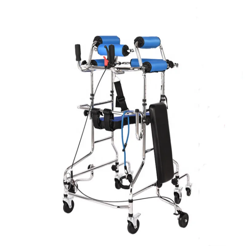 Folding Walking Aids Steel Frame Walkers  Adult for Disabled Rehabilitation Therapy Supplies