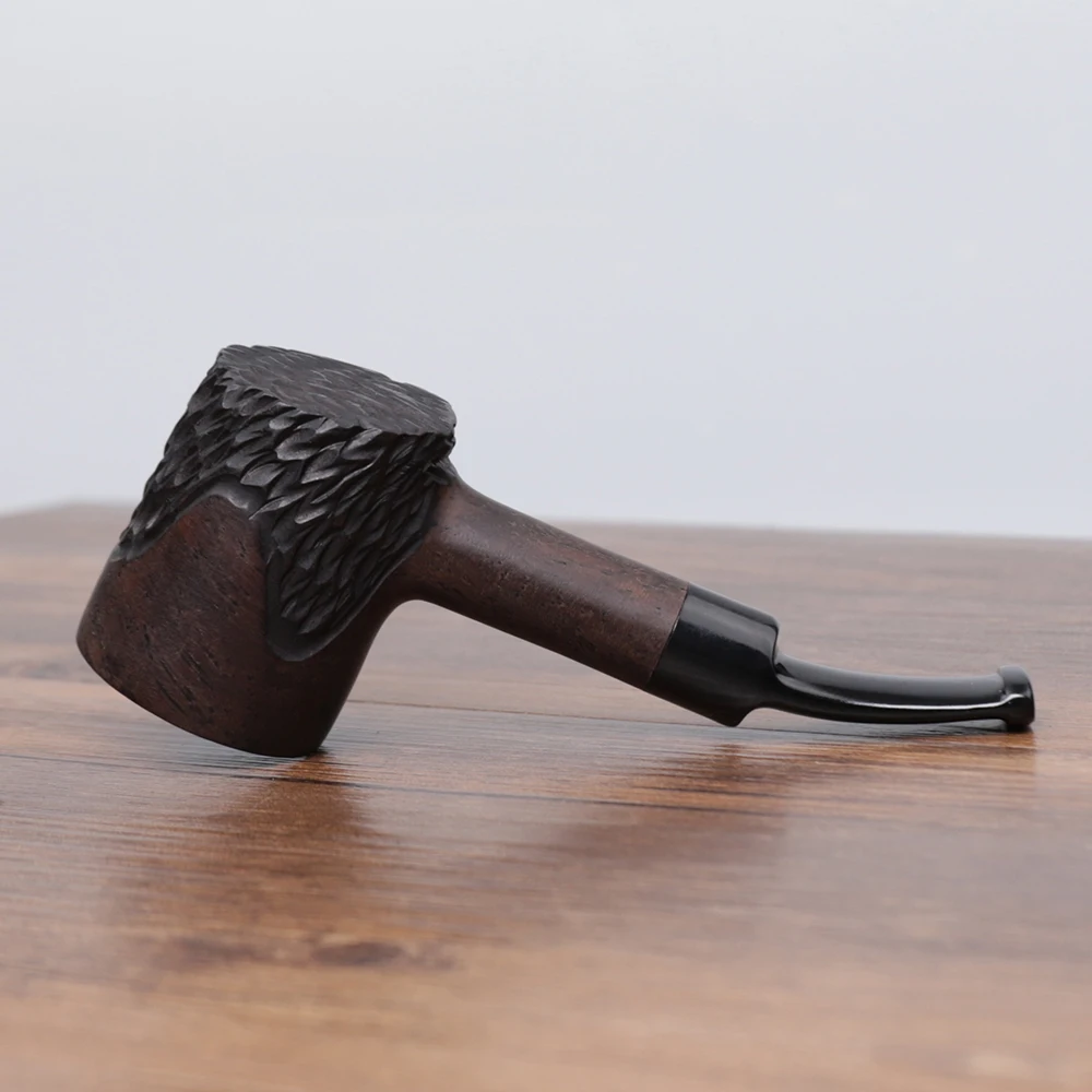 JIBILL sandalwood tobacco pipe, warm snuff pipe, 3mm pipe channel, cherry wood model, solid wood pipe, small curved handle pipe