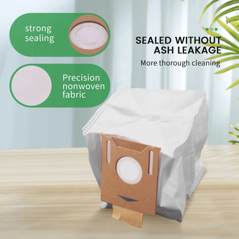 Paquete de 10 bolsas de polvo para aspiradora Ecovacs DEEBOT OZMO T8 AIVI T8 Max T8 Series T9 Series N8 Pro Plus N8 Pro Robot Vacuum Part