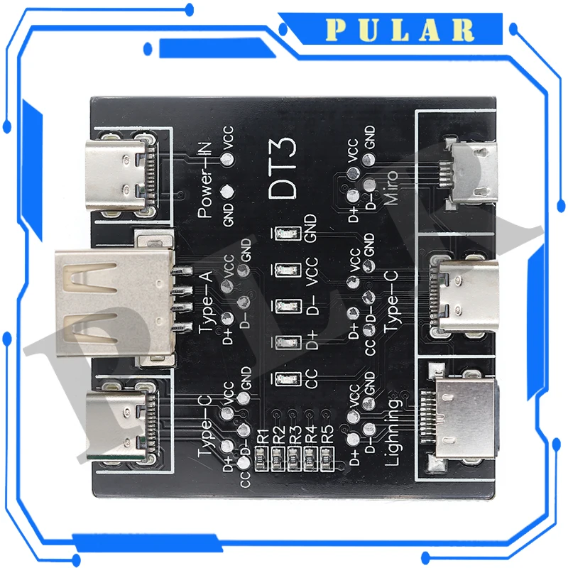 DT3 Data Cable Detection Board USB Cable Tester For iOS Android Type-C Short Circuit On-Off Switching Test Board Tool