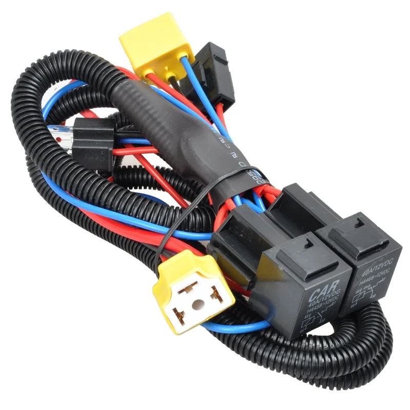 H4-2 H4 Booster Relay Cable H4 Controller Wiring Lighting System 35W 55W For LED HID Headlights Xenon Headlights Harness