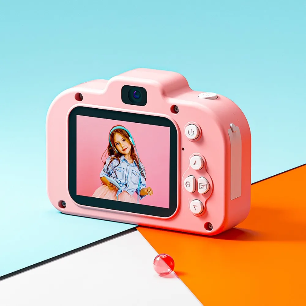 Schermo HD Fotocamera per bambini Videocamera giocattolo Videocamera digitale per bambini dei cartoni animati Mini reflex digitale multifunzionale portatile