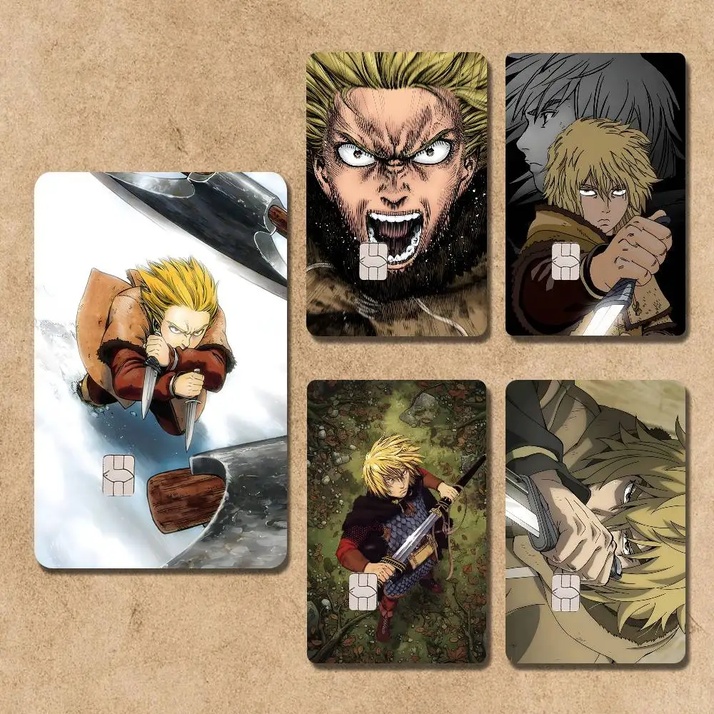 

Anime Thorfinn V-Vinland Card Stickers Credit Visa Debit Bank Charge Card Bus Metro Waterproof Sticker Decal Decoration