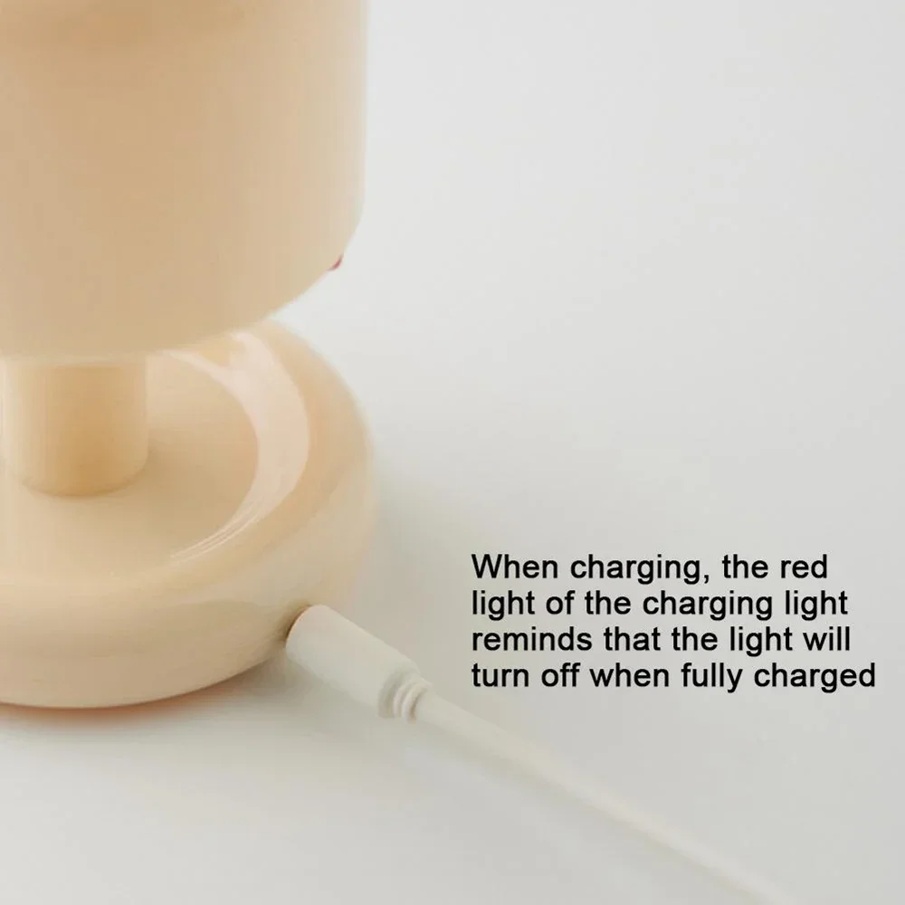 Sunset Desktop Light Rechargeable Mushroom Table Lamps Mini LED Clap Night Light Bedroom Ambient Decor For Coffee Bar Home