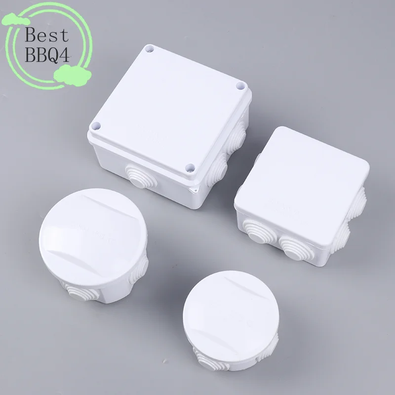 (BBQ4)White Connection Cable Branch DIY Waterproof IP65 Power Case Junction Box Indoor Wire Shell Electric Control Boxes