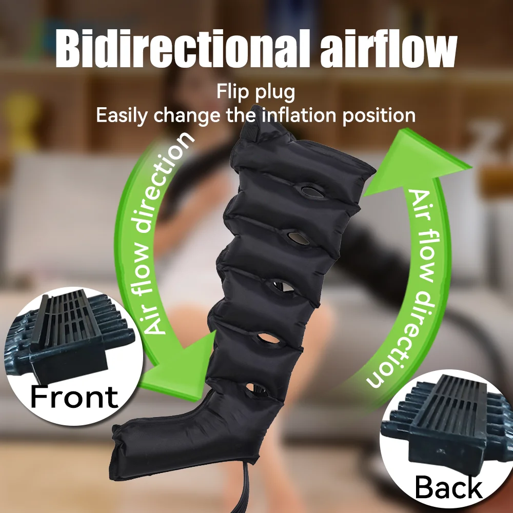 太もも空気圧縮圧力マッサージャー、静脈瘤の緩和、血液循環の促進、血栓の緩和、脚マッサージ機