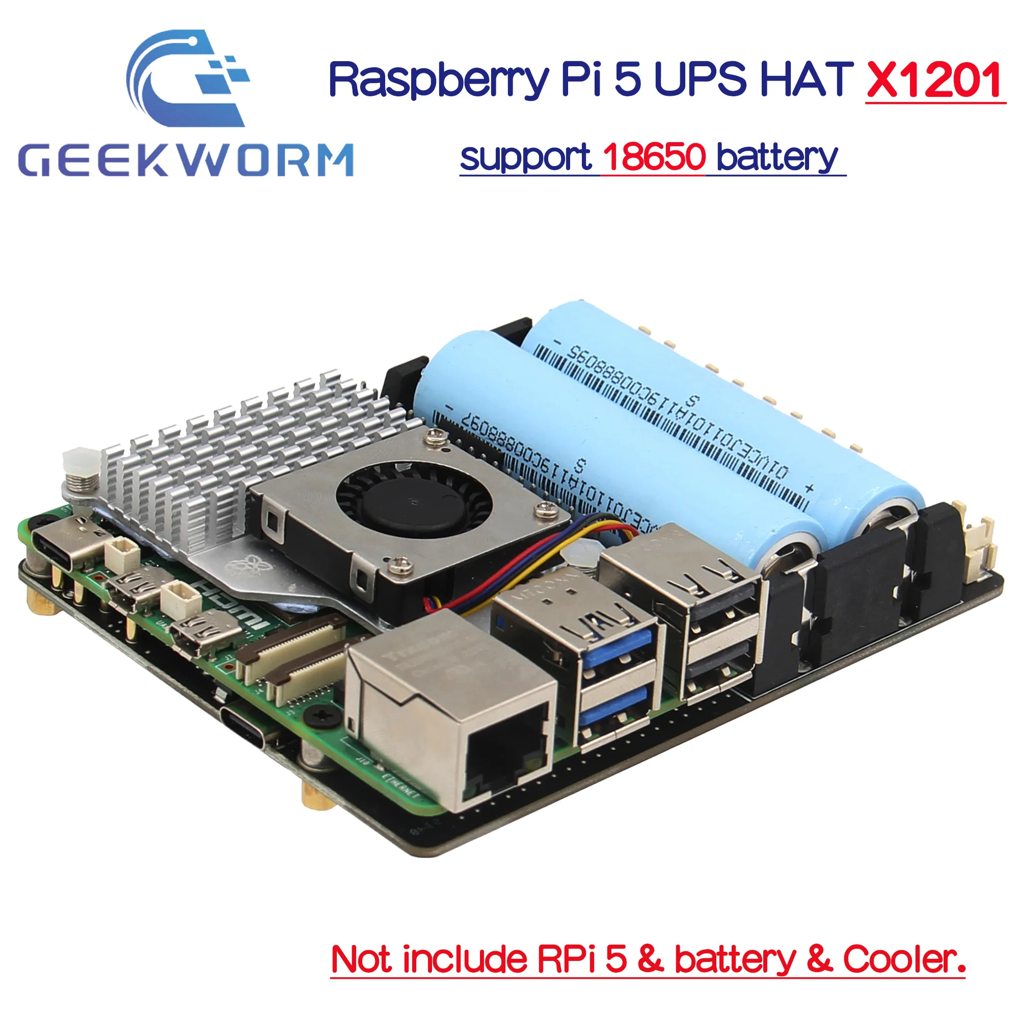 مُعدّل إعادة تشغيل Raspberry Pi بقوة: تقييم شامل لـ Geekworm Raspberry Pi 5 18650 UPS مع لوحة إدارة الطاقة X1201 V1.1