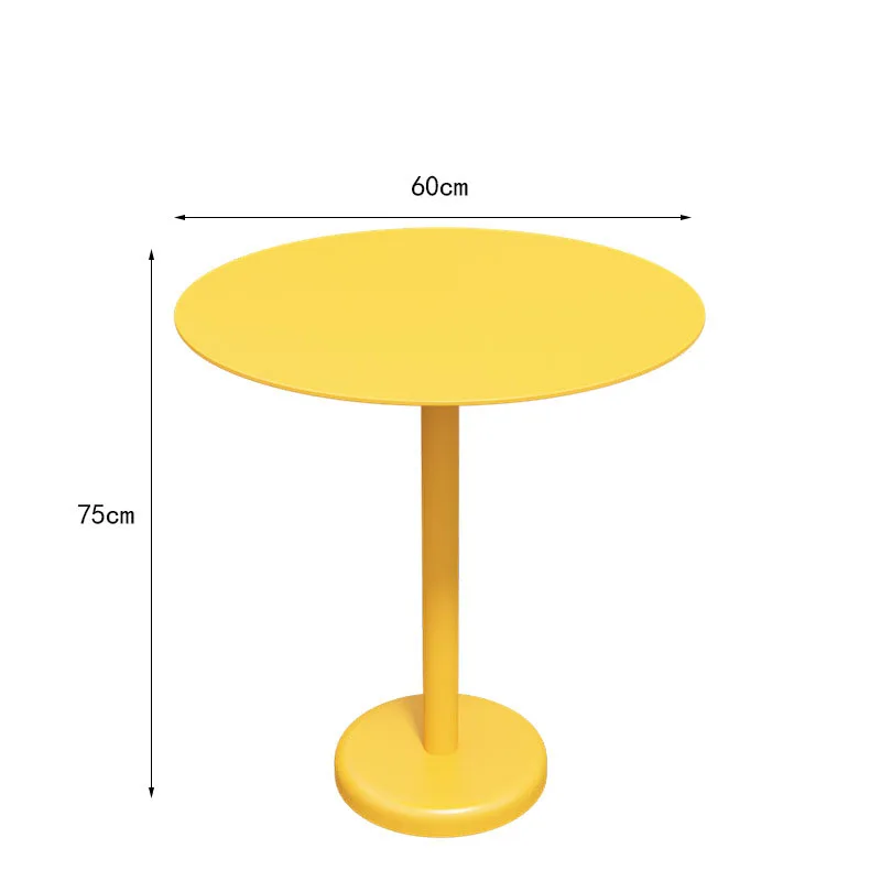 

Современный уличный комплект стола и стульев JC для кафе Bubble Tea: водонепроницаемый и солнцезащитный маленький круглый железный стол для отдыха на открытом балконе