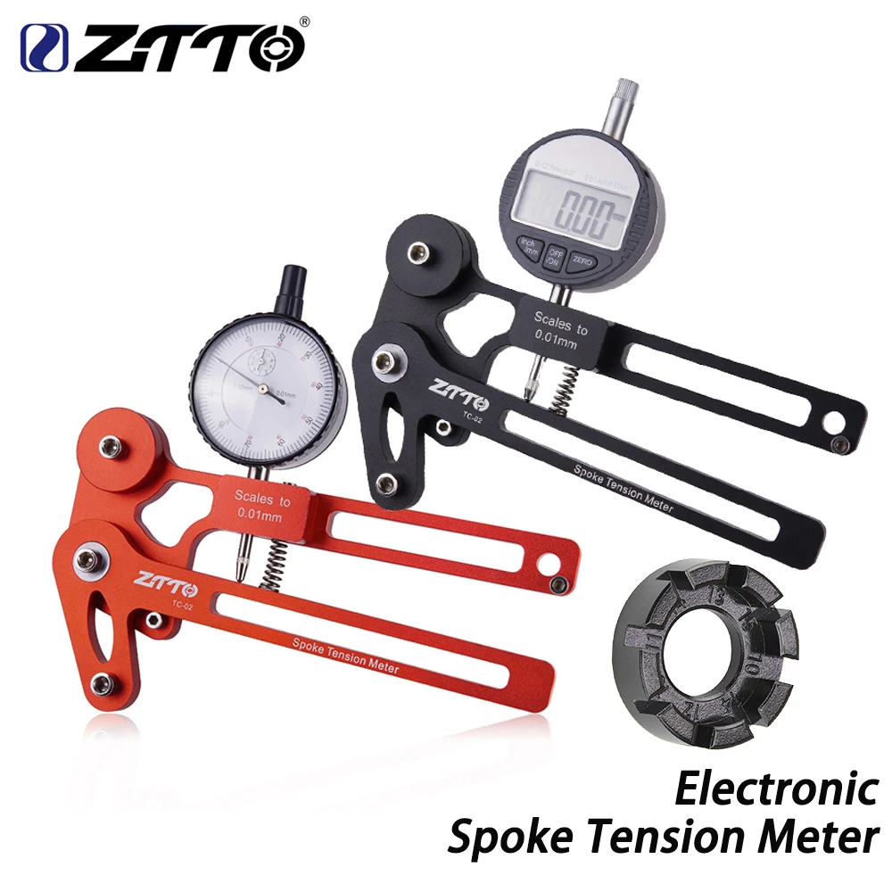 ZTTO MTB Bike Electronic Tension Meter Tool Wheel Spokes Builder Tool Spoke Checker Mechanical High Precision Indicator TC-02