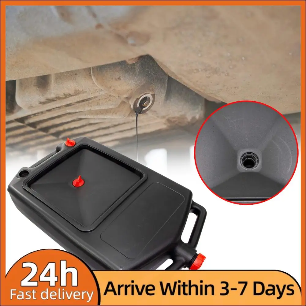 

8L Oil Drain Container Large Capacity Waste Engine Oil Collector Anti Splash Heavy Duty Oil Change Tray for Cars & Motorcycles