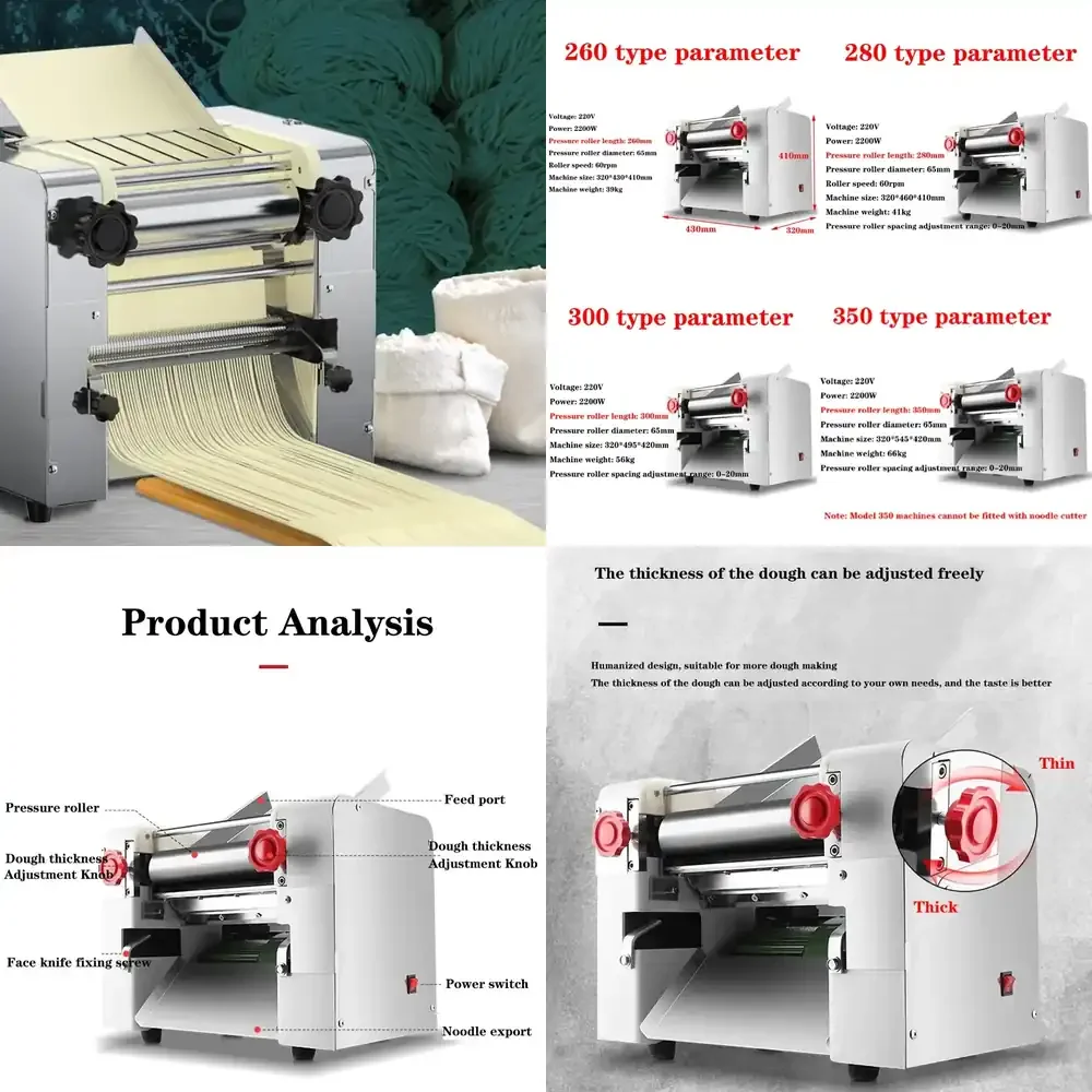 

12.5 Hot sell Small Electric Automatic Noodle Making Machine Pasta Maker And Dumplings Dough Press