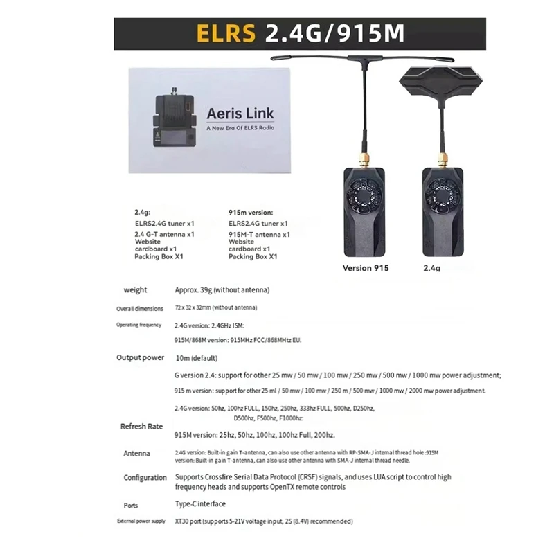 BNVN-لـ EMAX Aeris Link RX TX 1 واط استقبال + طقم إرسال مع مروحة تبريد لطائرة RC طائرة بدون طيار FPV ELRS Mini