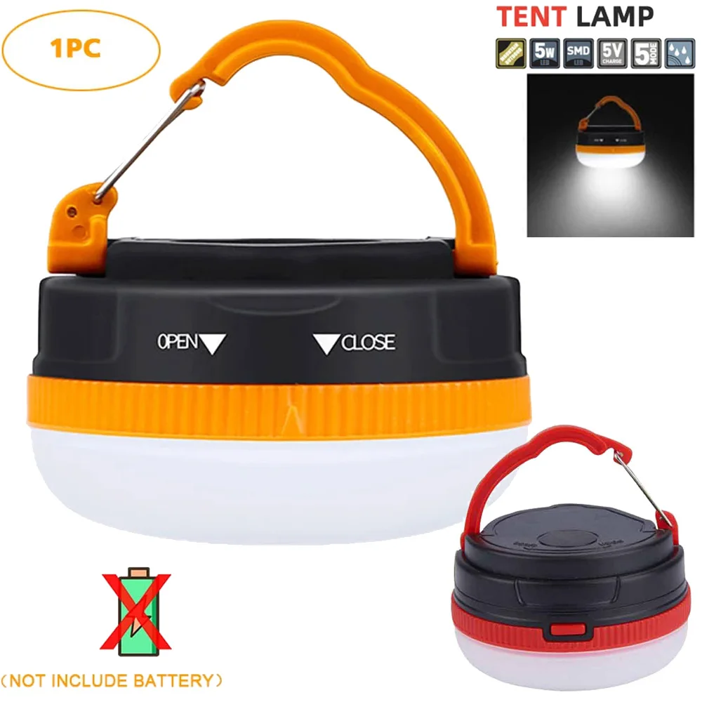 LED Lantern Portable Waterproof Camping Light Outdoor Tent Light With 5 Modes Hook For Backpacking Hiking Home Emergency Lamp