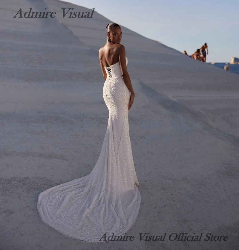 Nuovi arrivi abiti da sposa sirena 2 in 1 scollo a barca senza maniche con strascico staccabile abiti da sposa personalizzati