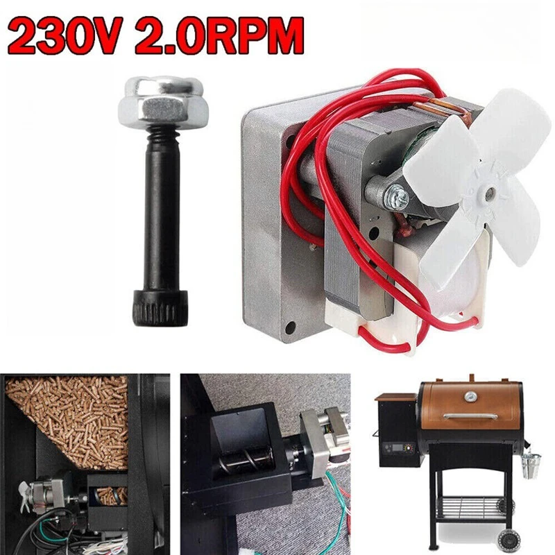 230V 2.0 RPM BBQ Auger Motor For Pit Boss Traeger Wood Pellet Grills Replacement Spare Part