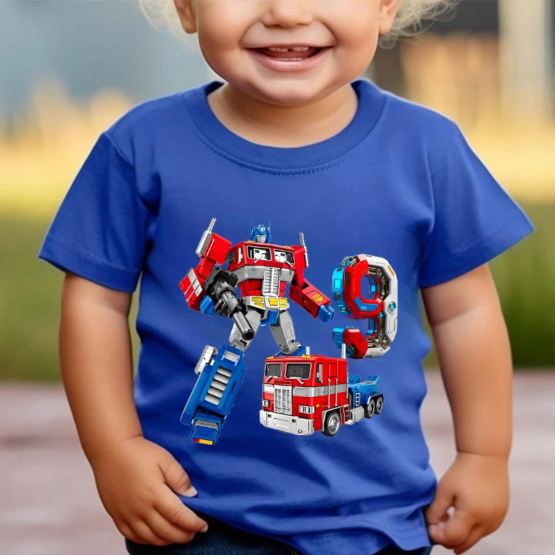 

Transformers Children T-Shirt Anime Birthday Number 1-10 Boy Girl Clothes Kid Kawaii Anime Baby Casual Tee Shirt Party Gift 2026