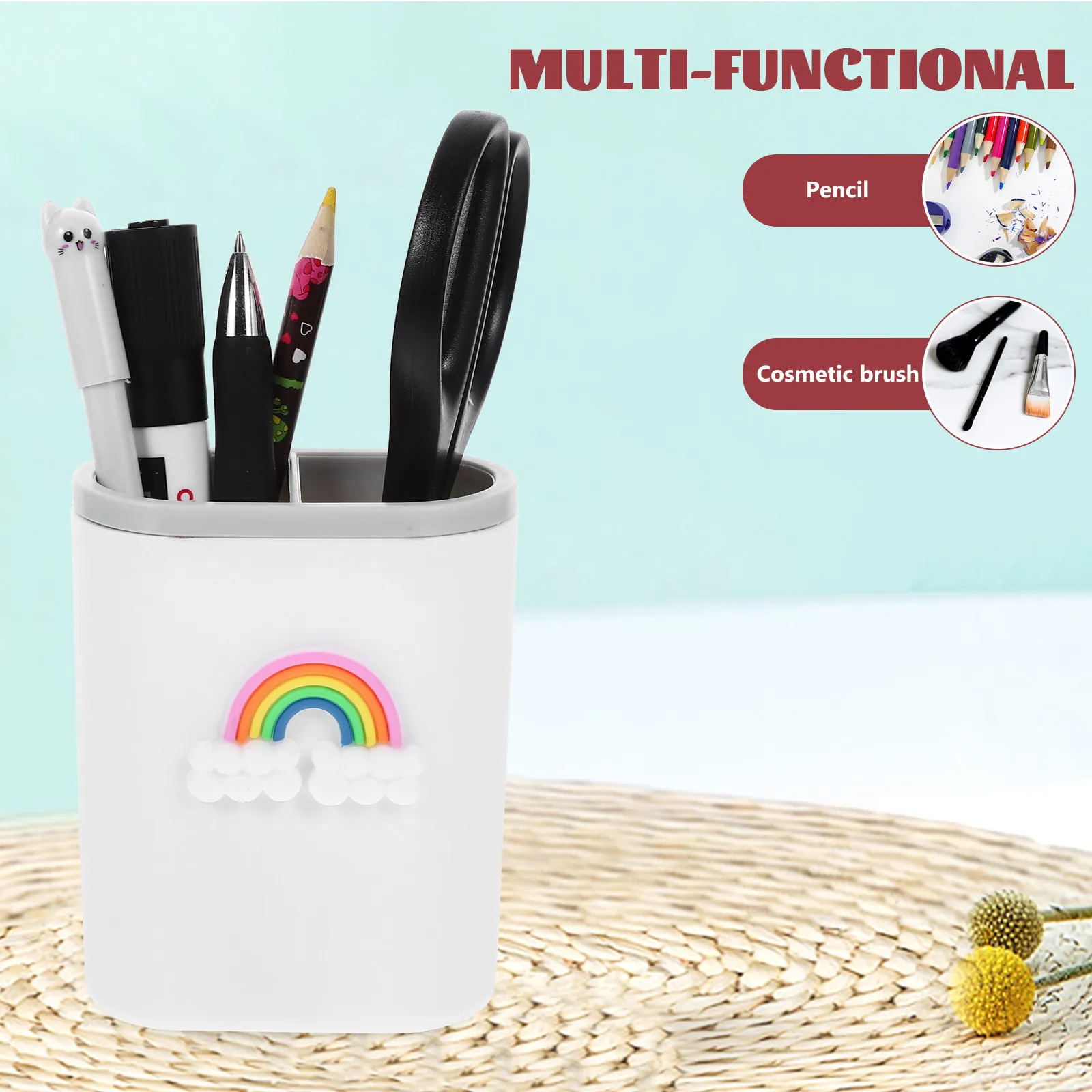 

Набор из 2-х подставок для ручек, органайзер для стола, стакан для карандашей, контейнер для хранения, аксессуары для декора офиса, дома, автомобиля, канцелярский органайзер, кавайный дизайн