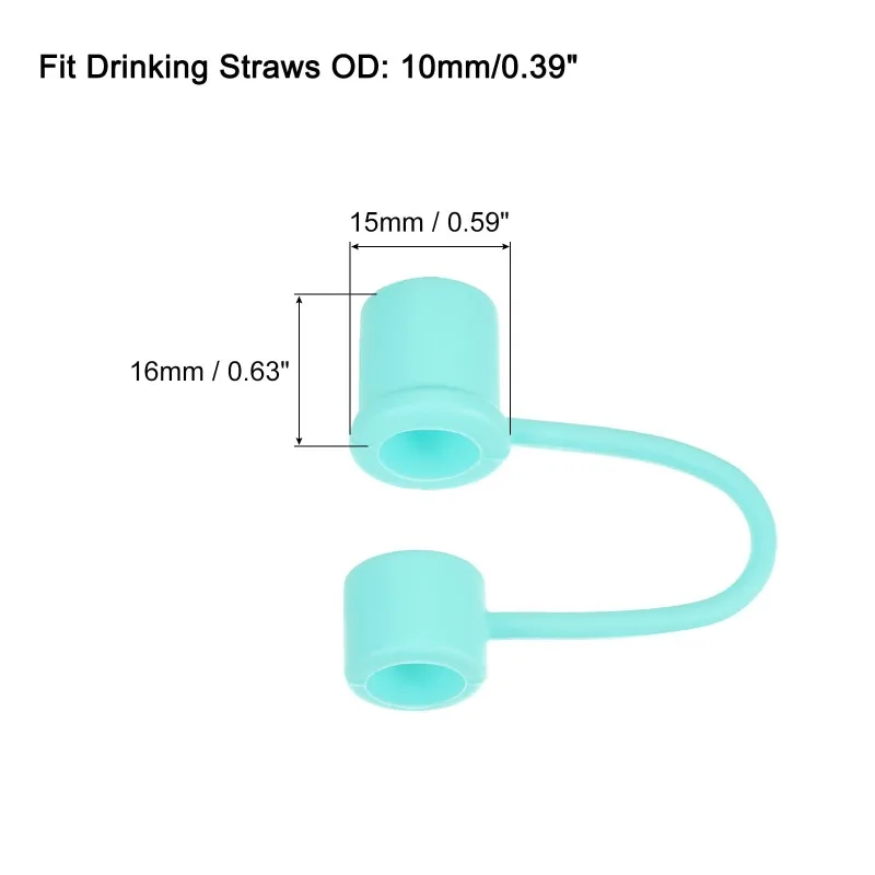Dust-Proof Straw Protector Straw Tips for Cup Accessories 10mm Leak Proof Straw Toppers Reusable Tumbler Straw Lid