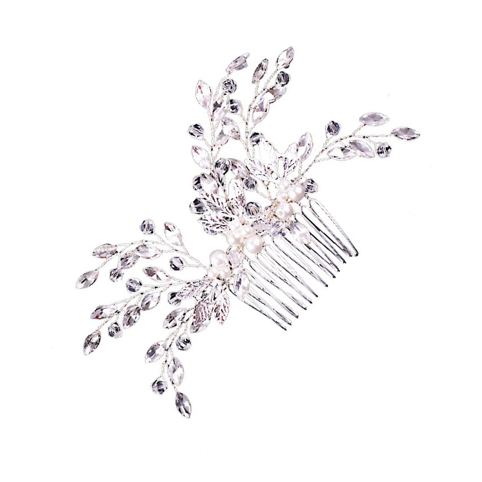 Bridal Handmade Alloy Hair Comb Woman Elegant Alloy Comb Barrette for Birthday Stage Party Hairstyle Making