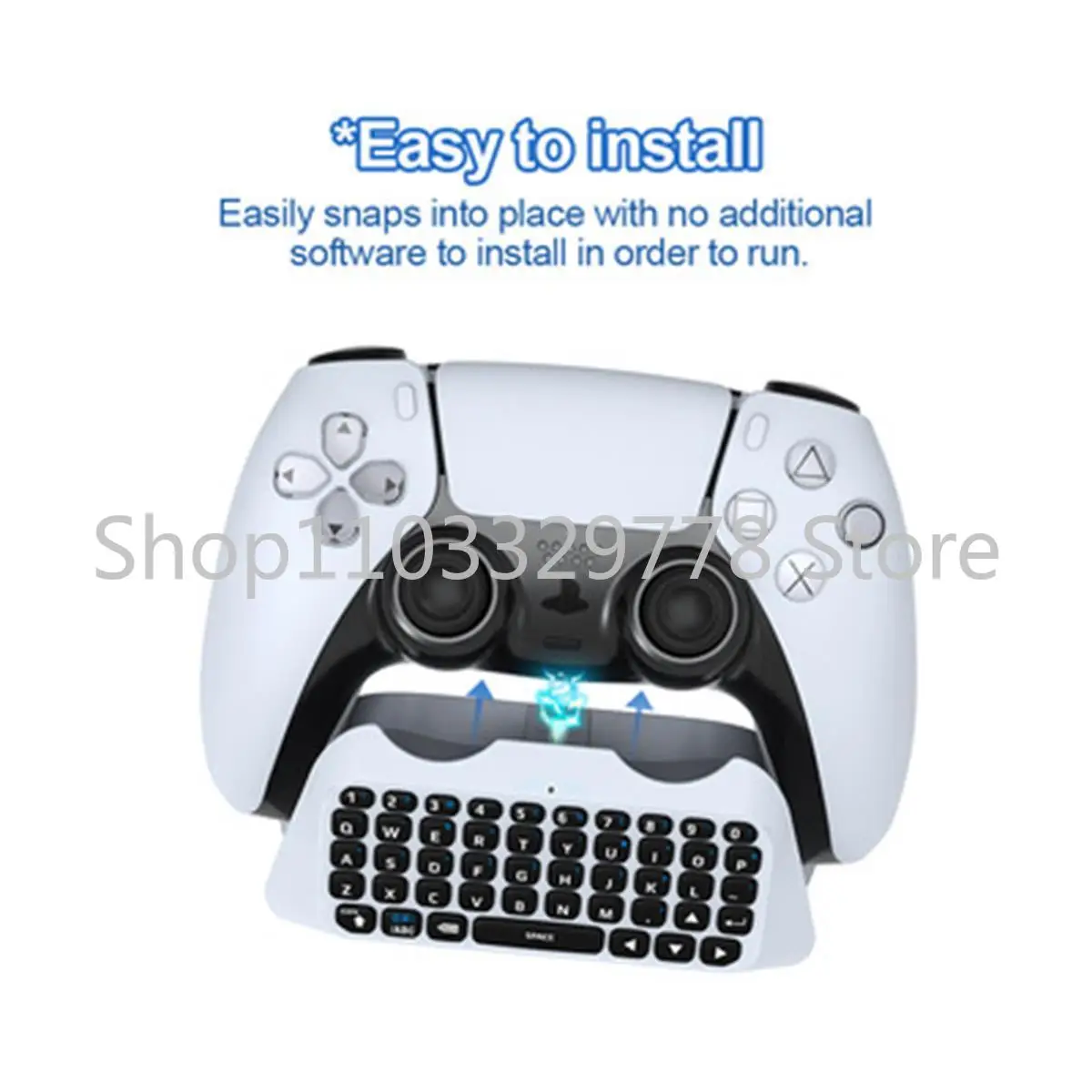 Ps5 Handle Wireless Bluetooth External Keyboard Built-in Speaker Voice Chat Input Keyboard Game Accessories