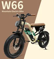 2025 Onesport Electric Mountain Bike W66 20 Inch Fat Tire 48V13.5AH Removeable Battery 65NM Bafang Rear Motor Bluetooth App