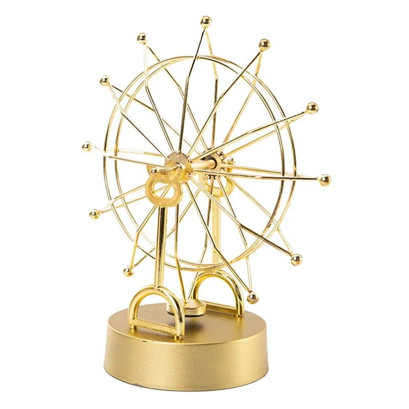 Creative Metal Ferris Wheel Yongdong Instrument Pendulum Miniatures Newton Rotating Color Track Wobbler Room Ornament