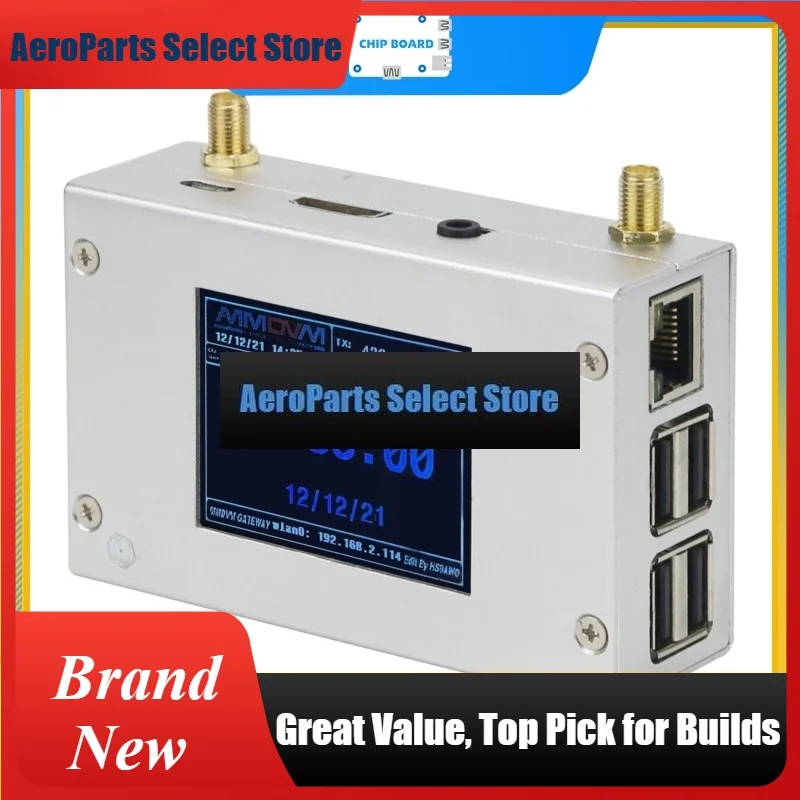 AeroPartsDuplex MMDVM Hotspot Aluminum Alloy Shell Color Display Supports C4FM DMR DSTAR P25