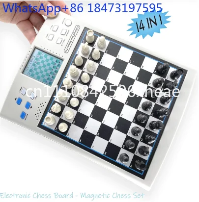 Magnetic Chess Pieces Self Teaching Program Beginners Chess Computer Electronic Board with Talking English