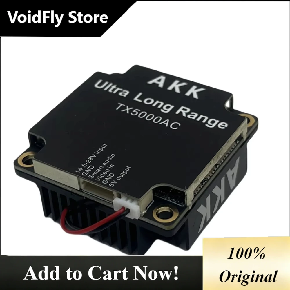 VoidFly AKK TX5000AC 5.8G 96CH 5W VTX Video Transmitter built-in cooling fan fpv vtx for FPV Racing Drone RC Quadcopter