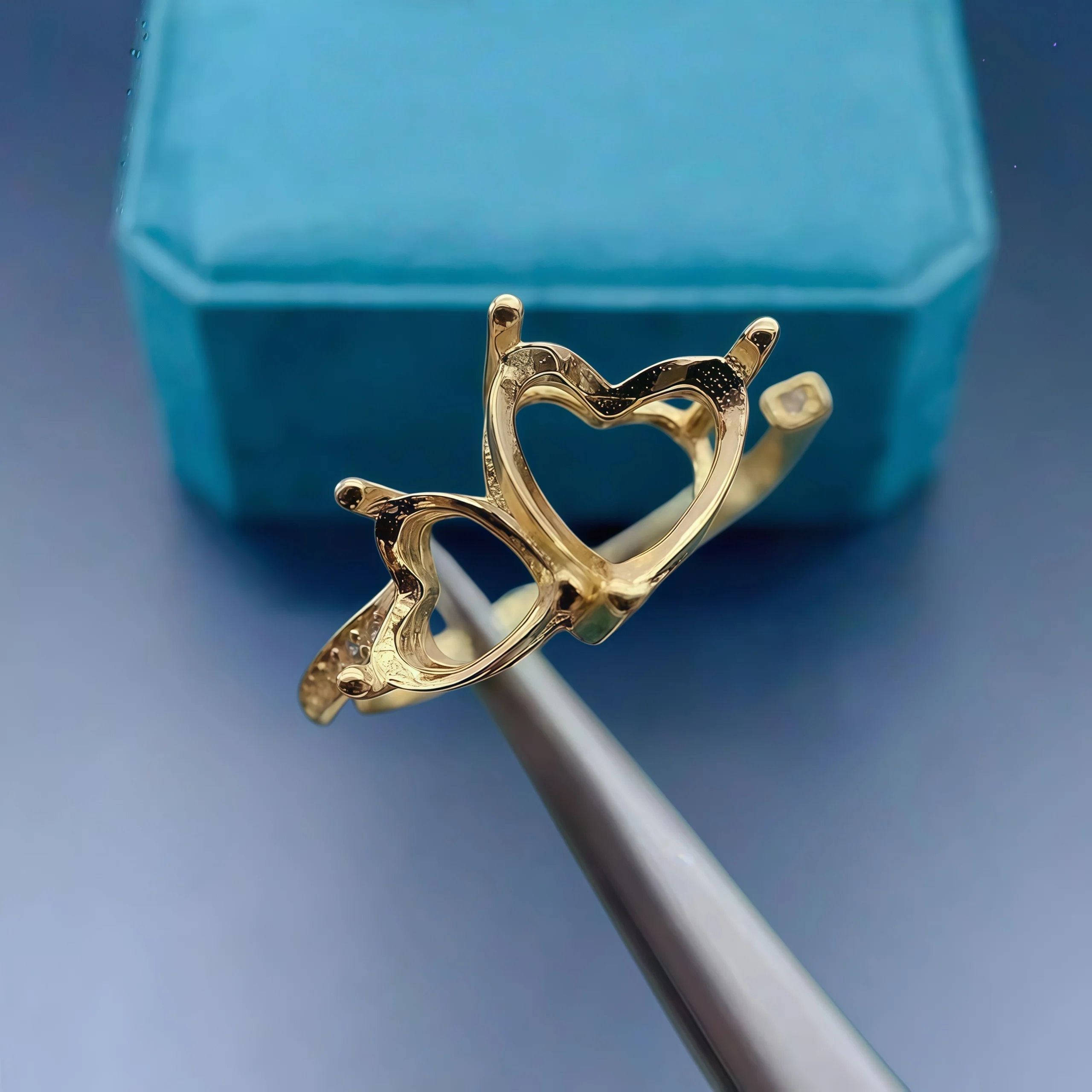 إعداد 6/8 مللي متر على شكل قلب حجر موضة لتقوم بها بنفسك حامل حلقة فارغة S925 فضة غرامة تصميم حلية الاتجاه مجوهرات للمرأة #6