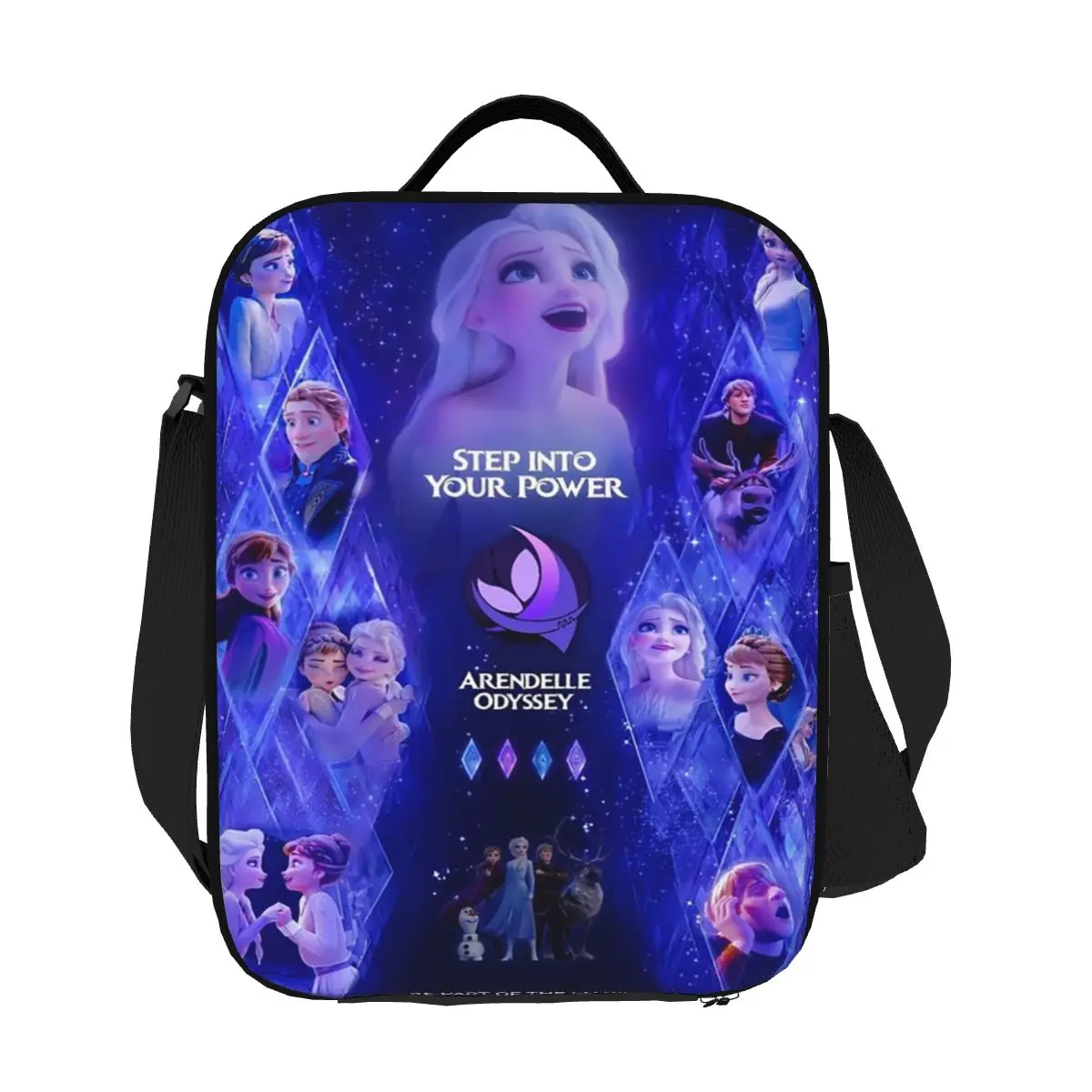 Custom Frozen Elsa Princess Thermal Insulated Lunch Bags Women Animated Lunch Container for Kids School Children Bento Food Box